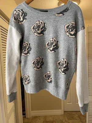 J. Suéter Crew Rosa Estampado Gráfico Talla S 100% Algodón Foto 1 de 2