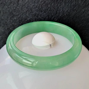 Certified Grade A Ice Green 57mm Natural Burma Jade jadeite Bangle Bracelet - Picture 1 of 8