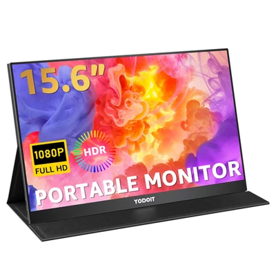 Monitor Portátil Yodoit 1920×1080 100% sRGB FHD Pantalla IPS Pantalla USB Tipo C PC