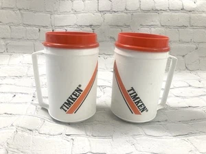 TIMKEN Roller Bearing Coffee Cup Mug Travel Lid Insulated Aladdin USA - Set of 2 - Picture 1 of 9