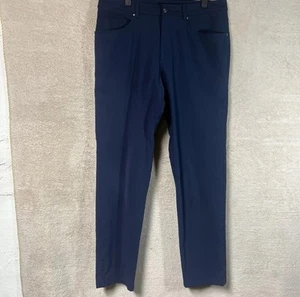 Lululemon ABC Pant Classic Fit Trousers Mens 33x32 Blue  - Picture 1 of 3