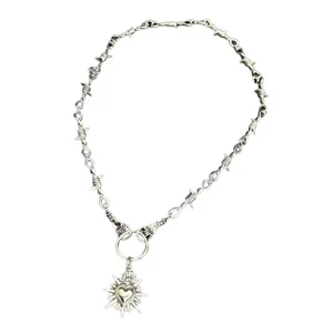 Fashionable Heart Shape Necklace Jewelry For Rock Enthusiasts And Trendsetters - Picture 1 of 8