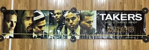 TAKERS (2010) Huge Vinyl Original Movie Poster Subway Banner, 2 1/2 ft x 12 ft - Picture 1 of 15