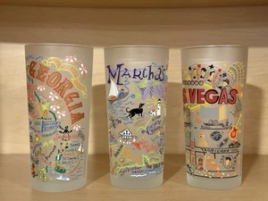 Catstudio Martha's Vineyard drinking glass 3 pieces Las Vegas & Georgia 2011-13 - Picture 1 of 3