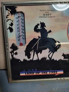 Termómetro Espejo Vintage Temporada Saludo Jerry Tierra de la Americana Libre  - Imagen 1 de 3