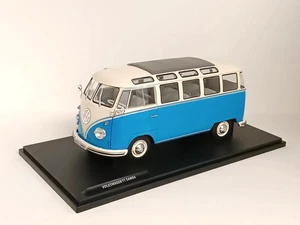 SOLIDO 1:18 FURGONE VAN VOLKSWAGEN T1 SAMBA 1962 BLU E BIANCO S1813401 - Foto 1 di 3
