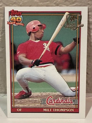 1991 Topps Operation Desert Shield #63 Milt Thompson St. Louis Cardinals NRMT C - Image 1 of 2