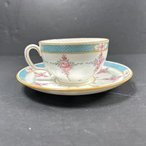 Tazza da tè e piattino Minton Bone China Made in England modello B838 "Rosa persiana" - Foto 1 di 6