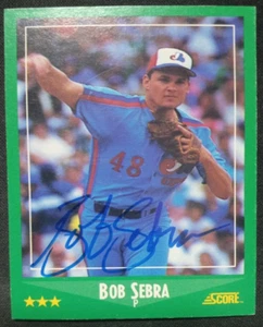 1988 Score #337 Bob Sebra Autograph MLB Card, Signed Auto Montreal Expos - Picture 1 of 6