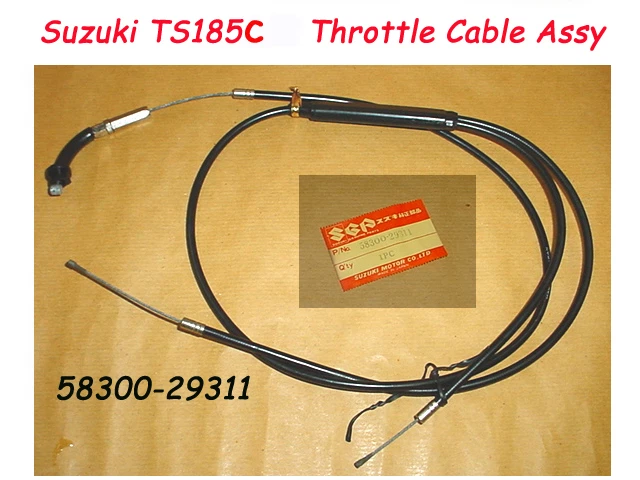 Suzuki TS185 Throttle Cable Assy NOS TS185C 1978 THROTTLE WIRE 58300-29311  Foto 1 de 1