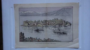 COMPOSITION DESSIN ISOLA BELLA ILES BORROMEES LAC MAJEUR 1935 - Picture 1 of 1
