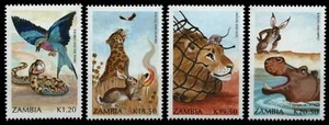 Zambia 1991 - Mi-N.o 536-539 ** - Estampillada sin montar o nunca montada - Vida silvestre / Animales salvajes - Imagen 1 de 1
