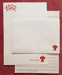 Woofy Dog Day Letter Writing Paper & Envelopes series / set 6 - Picture 1 of 1