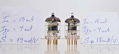 2 x EF861 ZAERIX ПОДОБРАННАЯ ПАРА СИЛЬНЫЙ ВАКУУМНЫЙ ПЕНТОД ТРУБКА ЗОЛОТОЙ ШТИФТ 6688 E180F НОВЫЙ - Изображение 1 из 3