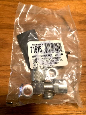 Times Microwave TC-400-NMC-RA-A Type N, male (plug), right angle connector - Image 1 of 3