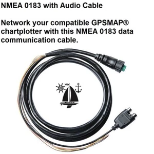 GARMIN NMEA 0183 WITH AUDIO CABLE Network Your Compatible GPSMAP® Chartplotter - Picture 1 of 8