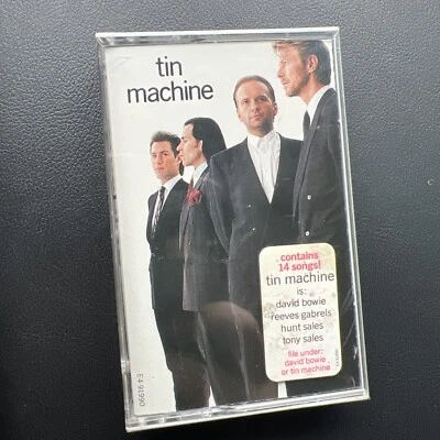TIN MACHINE Brand New Sealed 1989 Cassette Tape  w/HYPE STICKER~BOWIE~MOD ROCK - Image 1 of 4