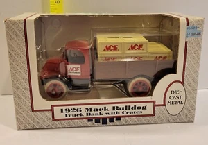 VINTAGE 1926 MACK BULLDOG TRUCK BANK with CRATES, NIB, ACE HARDWARE LOGO Ertl - Picture 1 of 4