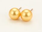 9K Gold Filled Prom Girl Ladies 8mm made with Swarovski Pearls Earrings S/6654