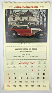 Vintage Car Image 1970 Calendar Manfred's Foreign Car Service Albany CA - Picture 1 of 8