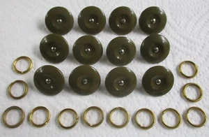12x Ejército Británico: "DENIM BATTLEDRESS BLUSA BOTONES Y ANILLOS" (19mm, BD, Mono) - Imagen 1 de 3