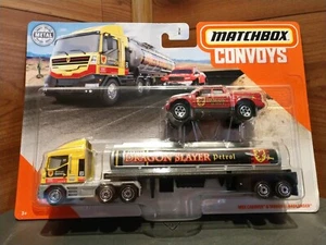 NEW 2019 MATCHBOX™ CONVOYS MBX CABOVER™& DRAGONSLAYER PETROL TANKER W/BADLANDER™ - Picture 1 of 8