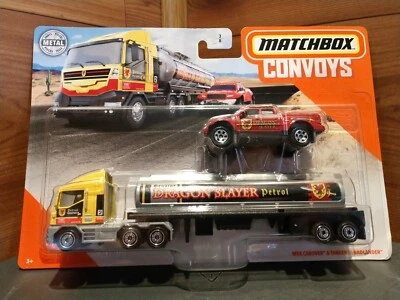 NEW 2019 MATCHBOX™ CONVOYS MBX CABOVER™& DRAGONSLAYER PETROL TANKER W/BADLANDER™ - Image 1 of 4