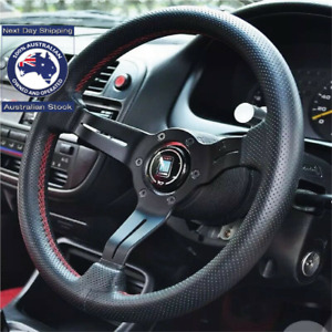 13" 330mm Black Leather GT ND Style Spoke Steering Wheel FIT Nardi