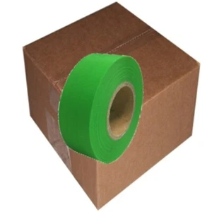 Fluorescent Green Flagging Tape 1 3/16 x 150 ft Roll Non-Adhesive (12 Roll/Case) - Picture 1 of 1