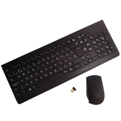 Canada French layout  black wireless keyboard and mouse set for Lenovo KBRFBU71 - Image 1 of 4