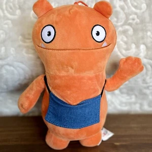 UglyDoll Plush Orange Wage Denim Apron Hanging Stuffed Toy 9 Inch - Picture 1 of 6