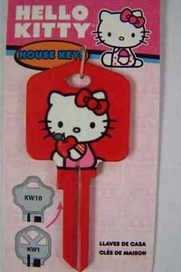 HELLO KITTY Red Kwikset KW1/KW10 House Key Blank - Picture 1 of 1