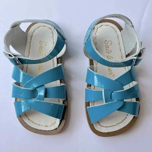 Saltwater Sandals Toddler Kids Size 3 Patent Blue Leather - Picture 1 of 1