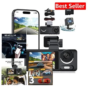 Full HD 1080P Car Dash Cam with Loop Recording & Motion Detection Features - Picture 1 of 10