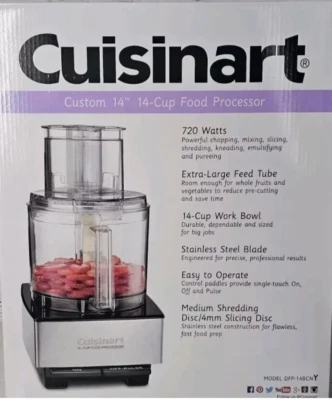Cuisinart Food Processor 14-Cup for Mincing, Dicing, Stainless Steel, DFP-14BCNY - Image 1 of 2