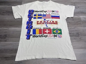 Vintage 90s World Cup Soccer T-Shirt 1994 Detroit Silverdome Single Stitch Gr. M - Bild 1 von 8