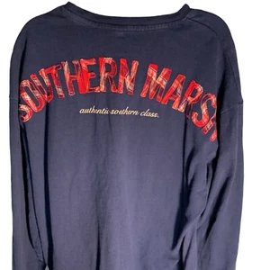 Southern Marsh Long Sleeve T Shirt Small Plaid Embroidered - Picture 1 of 8