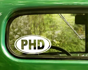 2 DECALCOMANIE PHD medico scienziato adesivo ovale per finestra auto laptop paraurti camion - Foto 1 di 1