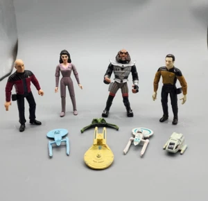 Star Trek TNG Action Figures & Mini Starships Lot Playmates Loose Bundle - Imagen 1 de 11