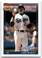1991 Topps Baseball Card Eddie Murray A Los Angeles Dodgers #590