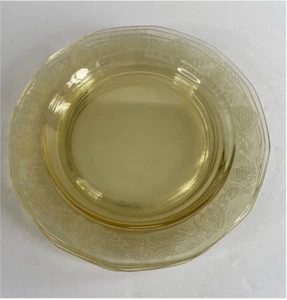 Vintage Fostoria Trojan Topaz 7.25” Salad Plate Depression Glass 1929-39 - Picture 1 of 5