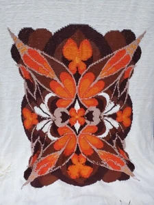 Large Handmade Queen Afghan Crochet Entrelac Throw Bed Spread 75" X 102" - Picture 1 of 24
