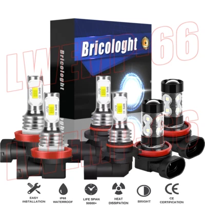 Combo de faros antiniebla de haz alto bajo 6000K LED para Acura RDX 2013-2015 Foto 1 de 4