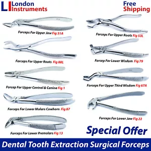 Dentist Tooth Extraction Forceps For Upper & Lower Molars Oral Surgery Pliers CE - Picture 1 of 26