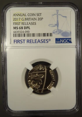 Great Britain 2017 20p Twenty Pence UK, NGC MS68 DPL Annual Coin Set, WG017 - Image 1 of 2