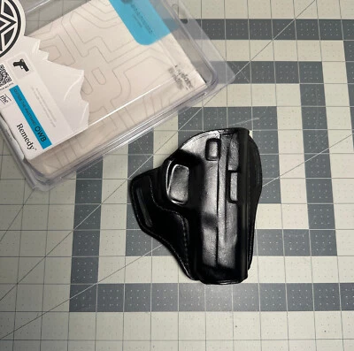 Bianchi 25046 57 Remedy OWB RH Leather Belt Holster for S&W M&P 9/40/45 (4") - Image 1 of 4