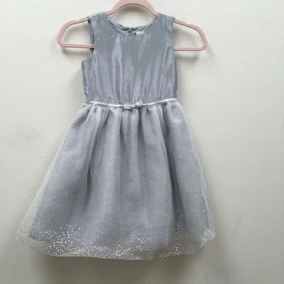Vestido Gymboree Niñas Línea A Metálico Cuello Redondo Forrado Plisado Malla Cremallera 6 Foto 1 de 4