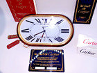 *** Cartier Mint Owalny zegar z drewna burlwood z papierową pracą Kapsuła czasu rzeczywistego ***
