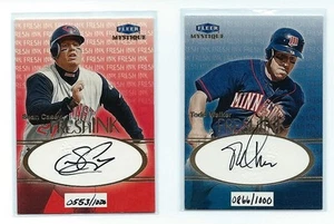 1999 Fleer Mystique Fresh Ink Auto Baseball 2 Card Lot Sean Casey Todd Walker - Picture 1 of 1