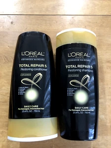 2 Loreal Advanced Haircare Total Repair 5 Restoring Shampoo & Conditioner 25.4oz - Picture 1 of 1